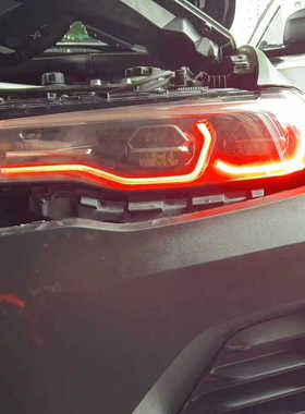 LXGD宝马X7黄金眼G07柠檬黄日行灯LED七彩恶魔眼冰蓝红色彩色紫色