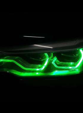 LXGD宝马5系G30 G38黄金眼日行灯柠檬黄改装七彩LED恶魔眼红蓝色