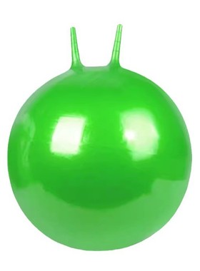 纯色无图案充气手柄羊角球儿童PVC玩具感统训练器材大跳跳蹦蹦球