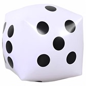 加厚跨境现货PVC充气骰子年会酒吧KTV活动道具儿童游戏富翁大骰子