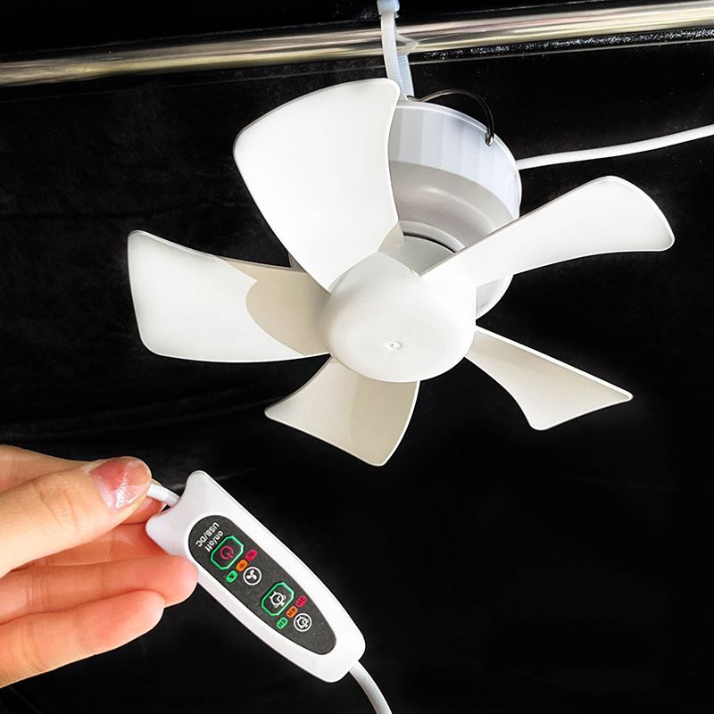 宿舍吊扇小型大风力电扇床上免打孔蚊帐专用USB定时遥控长线风扇