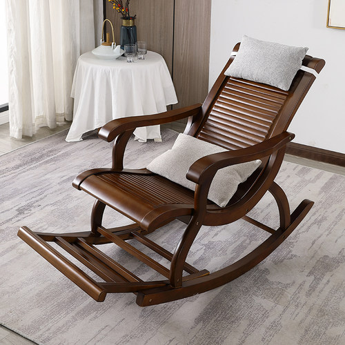 新中式休闲椅实木摇椅躺椅逍遥椅
