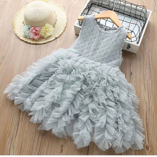 baby girls emmbrodery wedding evening party princess dress