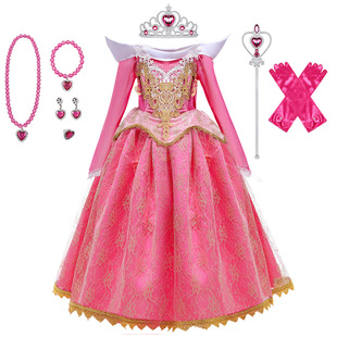 girl sleeping beauty Aurora cosplay princess dress Halloween