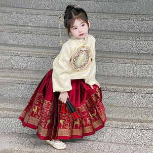for baby custume Faced suit ancient skirt Chinese Horse girl