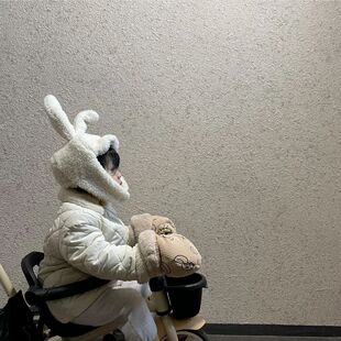 kids gloves plush thickened winter keep warm scooter gloves