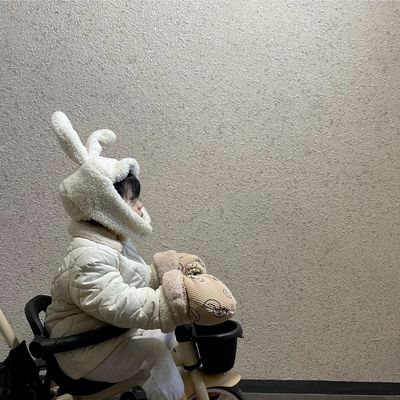 kids gloves plush thickened winter keep warm scooter gloves