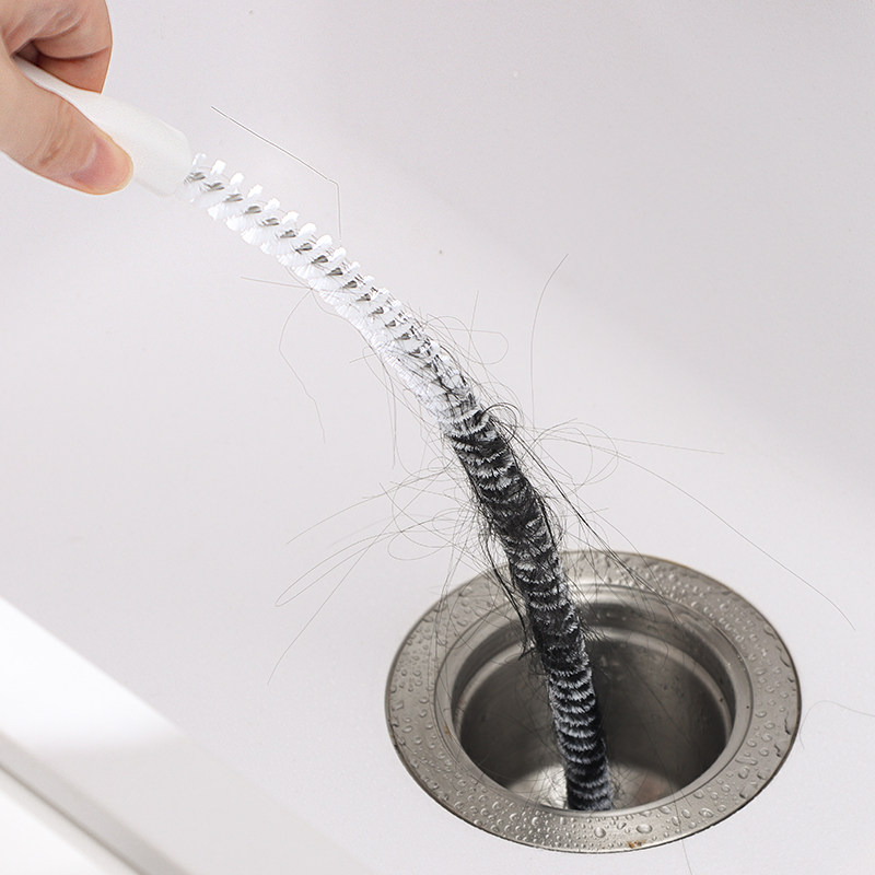 通下水道管道疏通神器家用手动头发防堵塞清理刷子厨房水槽清洁棒