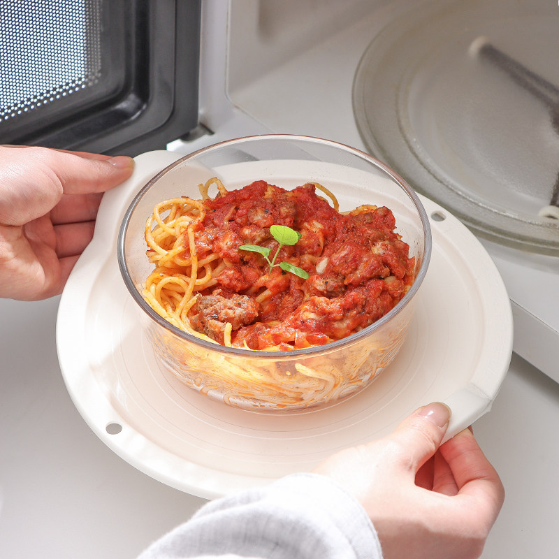 日本进口圆形塑料微波炉托盘家用餐桌防烫手双耳碗垫厨房隔热盘垫,餐饮具,餐用托盘,淘宝优惠券,粉丝福利购,淘宝优惠卷