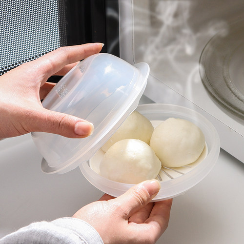 日本进口微波炉专用蒸包子蒸盒