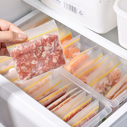 肉丝冷冻专用保鲜袋食品级冰箱肉类辅食分装速冻收纳迷你密封袋子 - 封面