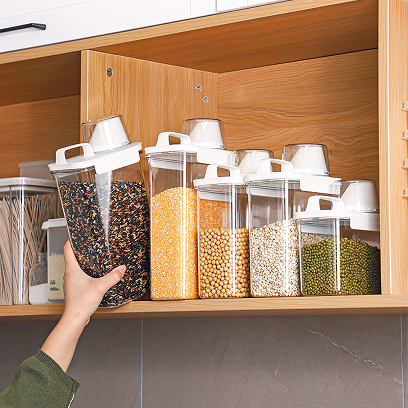 高透明带量杯防霉防潮杂粮小米桶