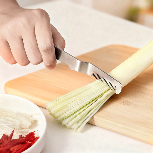 日本切葱丝神器厨房304不锈钢刀