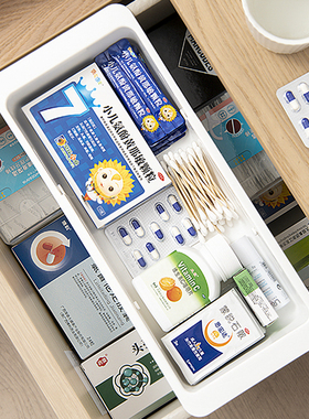 日式家用可伸缩收纳盒高抽屉上下分层架内置挂式双层分类整理隔板