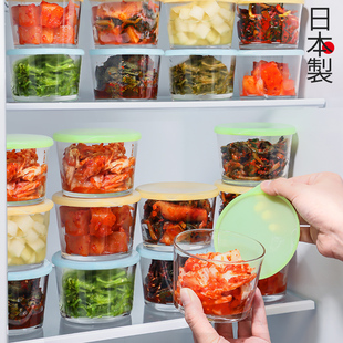 日本进口密封玻璃罐咸菜保鲜罐食品级冰箱冷藏生腌小菜酱菜泡菜罐