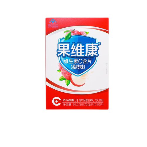 阿斯康健果维康维生素C含片 荔枝味0.79g*80片补充维生素C