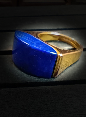 925纯银镀金天然青金石香港设计