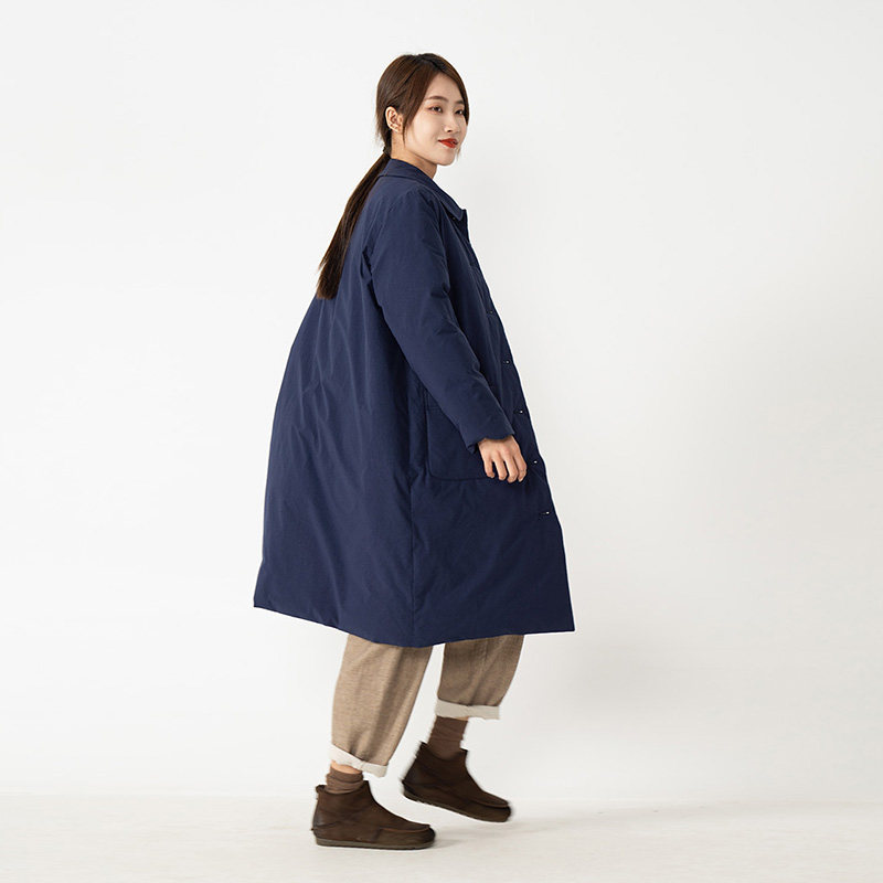 纸感棉文艺复古轻便白鹅绒羽绒服