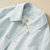 西河自制新微皱肌理里面同面料整洗精密莼棉中长款 风衣外套女