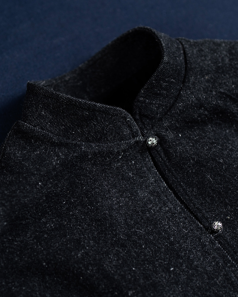 汉麻棉复古立领手工绗线加衬外套