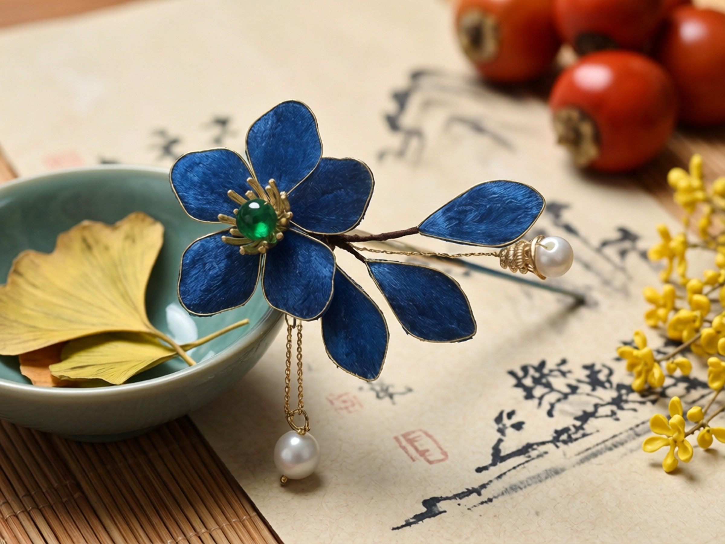 纯手工非遗绒花发饰发夹新中式百搭蚕丝盘发汉服发夹发饰默认微瑕,特色手工艺,其他特色工艺品,淘宝优惠券,粉丝福利购,淘宝优惠卷