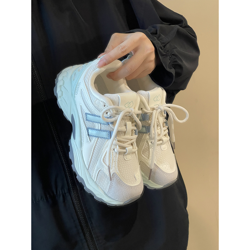 路十三韩系老爹鞋女2025夏季超火网面in s学生板鞋百搭透气运动鞋