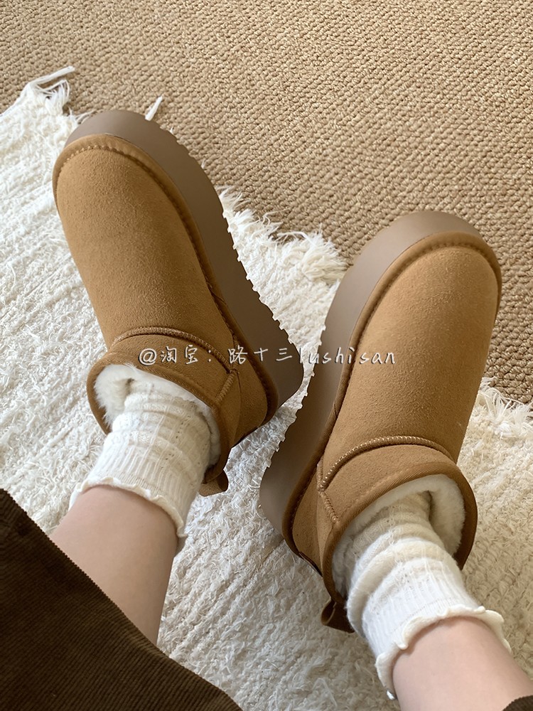 厚底3.5cm增高冬季加绒雪地靴