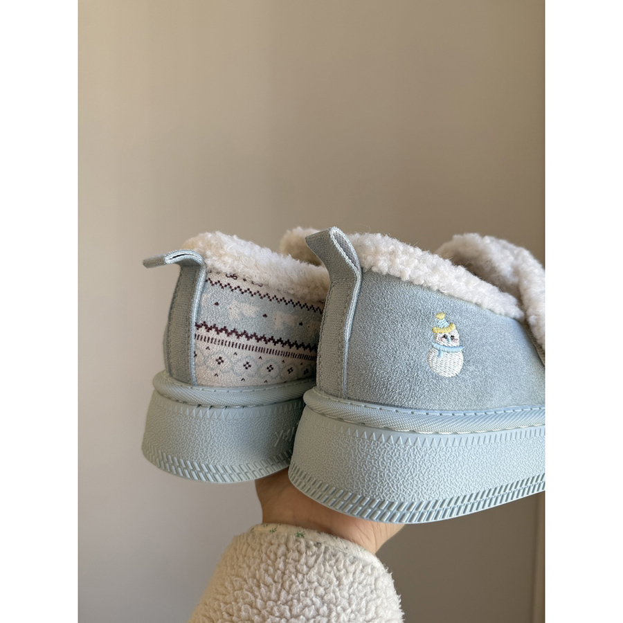 路十三韩系德美拉风雪地靴女2025冬季休闲加绒保暖棉鞋学生板鞋