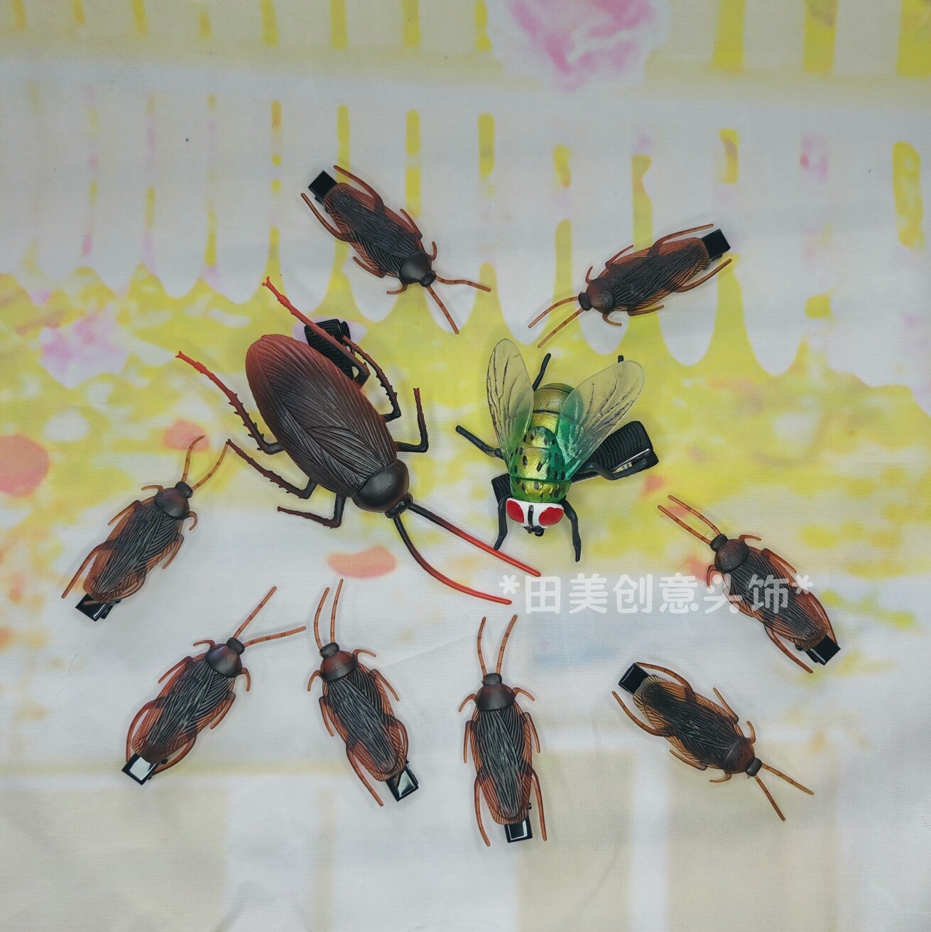 奇奇怪怪整蛊吓人昆虫发夹子