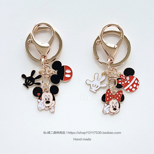 可爱情侣日系米老鼠钥匙扣包挂件钥匙圈ins韩国精致挂件钥匙链