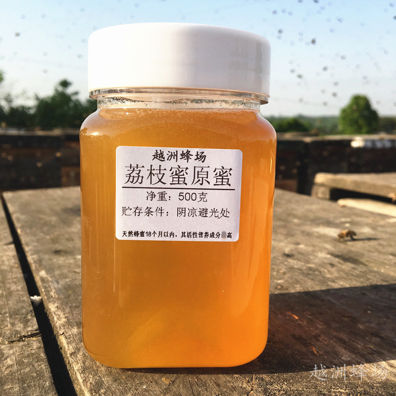 越洲蜂场  2026新荔枝蜜原蜜500g农家自产蜂蜜1斤 全店满80元包邮