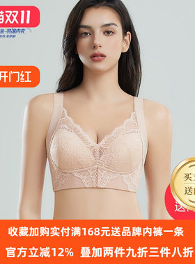 奥丝蓝黛蕾丝内衣女中薄杯小胸聚拢收副乳防下垂性感调整文胸T19
