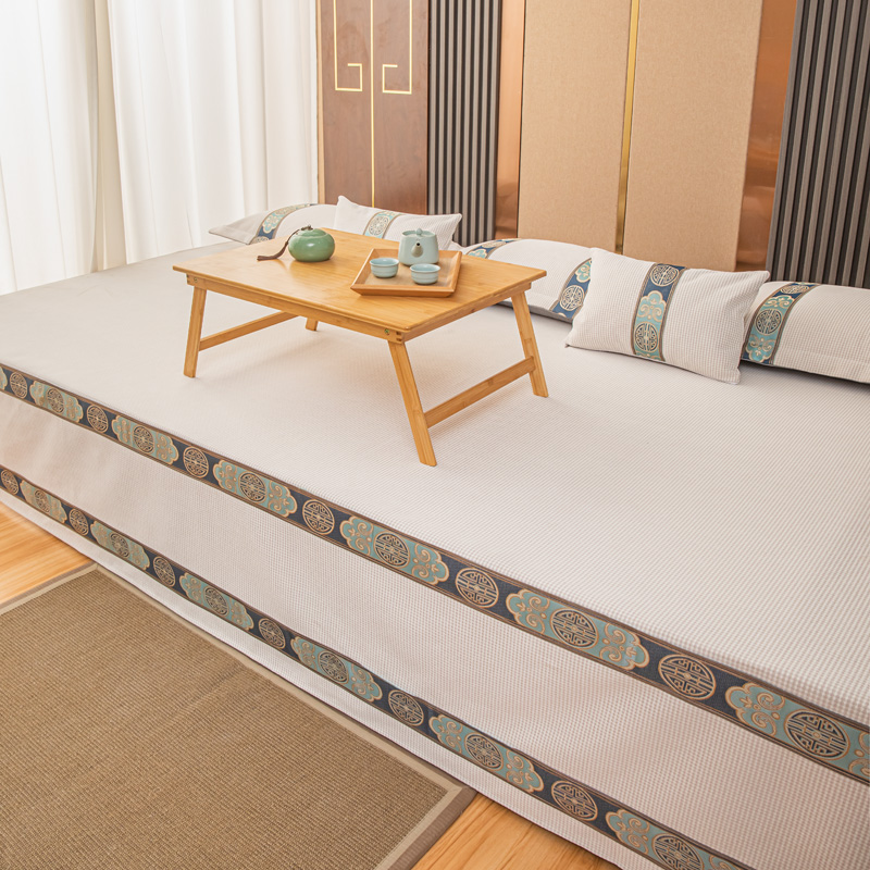 2025新款可机洗中式纯色床盖