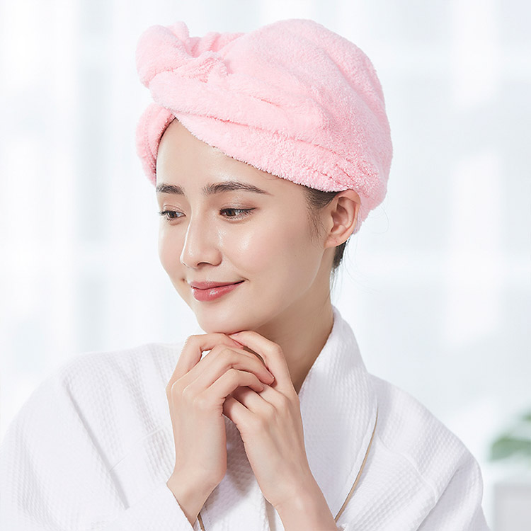 洁丽雅超细纤维强吸水加厚速干干发帽擦头发巾长发干发满2条包邮