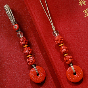 朱砂十二生肖钥匙扣猴鼠龙猪兔羊蛇鸡牛虎马狗手机平安扣挂件男女