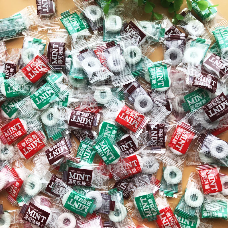 清新薄荷糖清凉花香玫瑰茉莉洛神花味居家会客办公商务招待用糖果