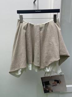 RAAARE買手店不規(guī)則半裙重工 THE 苧麻面料