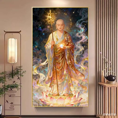 5d地藏王菩萨钻石贴画佛系禅意站佛像砖石秀十字绣2026年新款满钻