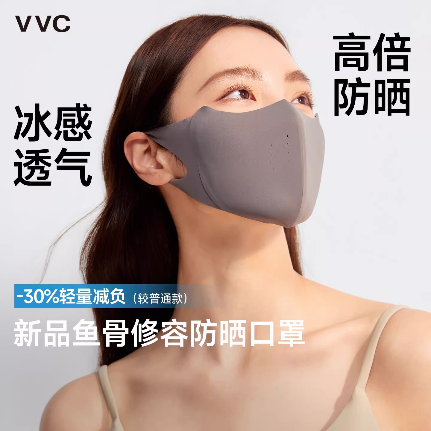 VVC防晒口罩春夏显脸小防风图片