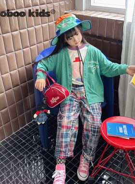 墨宝童装 MoobooKids_日系百搭百家布格纹直筒裤