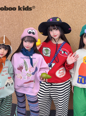 墨宝童装 MoobooKids_A类百搭好穿的加绒卫衣系女童卫衣