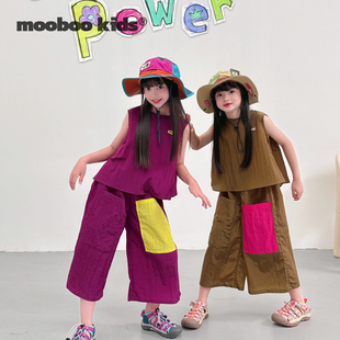 墨宝童装_本期主推 户外轻量防晒速干薄款撞色套装(紫色 咖棕)