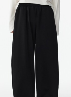 APOECHO 美式弯刀卫裤男款黑色秋季新款重磅垂感百搭运动休闲长裤