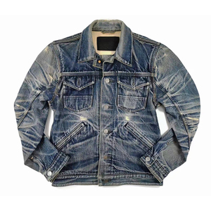 BIG JOHN坂本蓝圣外套R609日产复古原色牛仔夹克侧兜工装上衣15oz
