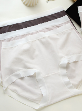 softclouds纯棉中腰内裤女士舒适柔软透气包臀抗菌高弹三角底裤