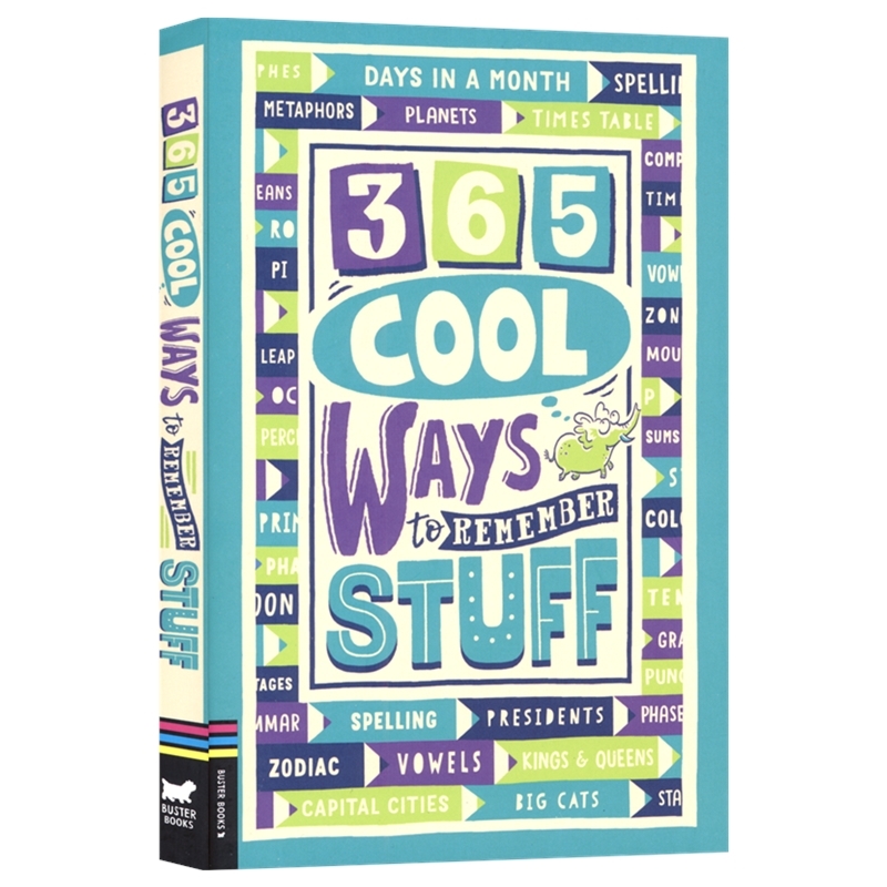 365 Cool Ways To Remember Stuff 365种酷炫的记忆方法 涵盖语法 拼写 标点 数学 科学 等各学科知识点 英文原版图书