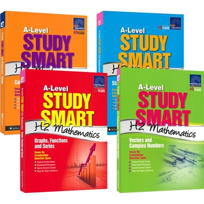 【自营】SAP A-Level STUDY SMART H2 Mathematics 新加坡数学专项突击 A-Level H2级别 高中数学 精选例题  英文原版进口图书