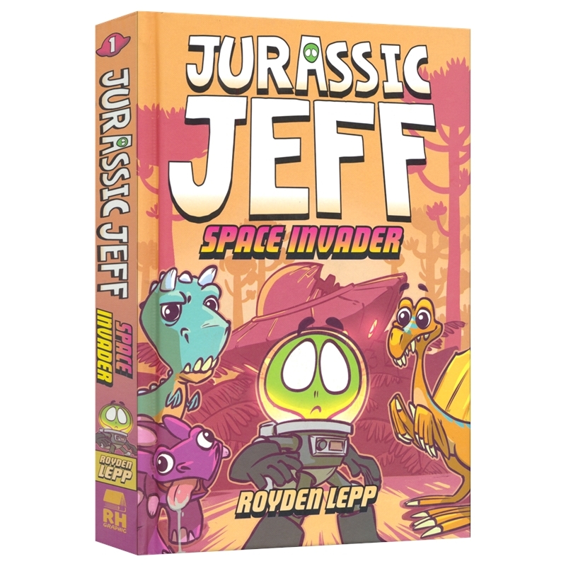 Jurassic Jeff Space Invader 侏罗纪太空入侵者杰夫 全彩漫画书 恐龙 搞笑冒险 小学生课外阅读 兴趣培养 7-10岁 英文原版进口