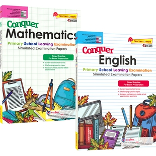 【自营】Conquer PSLE Simulated Examination Papers 新加坡小六会考 PSLE模拟题 攻克英语 攻克数学 英文原版进口图书