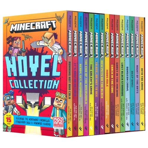 我的世界Minecraft官方正版 英文原版桥梁书 15册盒装 趣味章节小说 9-12岁小学课外读物 Ironsword Academy Woodsword Stonesword